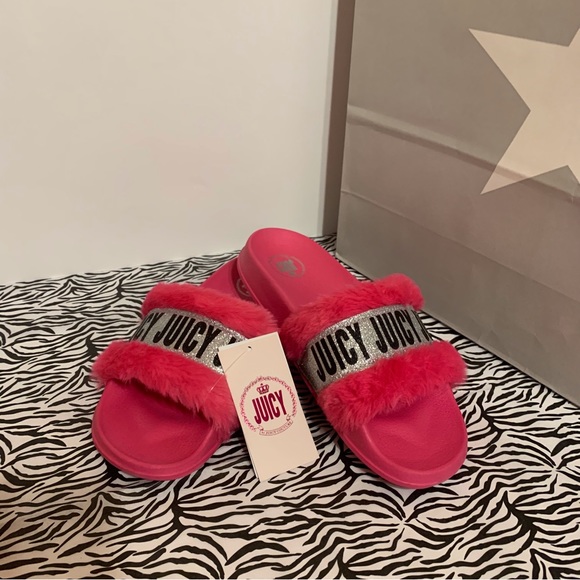 Juicy WAKE Bright Pink Slide Slipper Shoe NWT Size 7.5M and 11M JUICY COUTURE - Picture 5 of 9